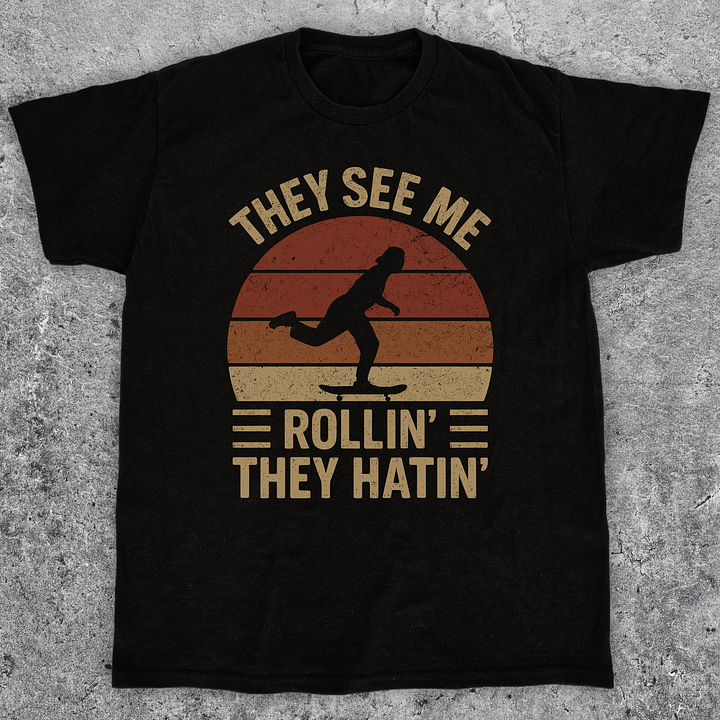 They see me rolling, Funny skate t-shirt, Unisex product image (2)