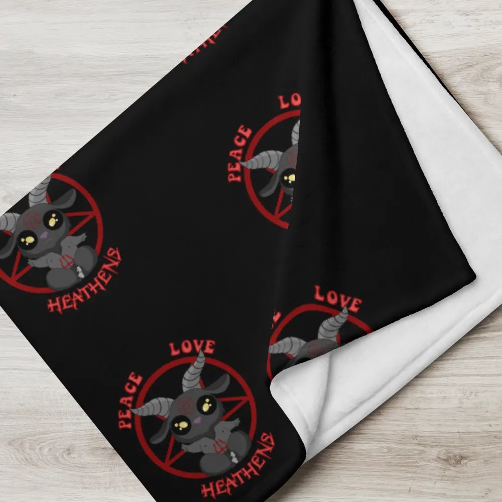 Peace, Love, Heathens Throw - Red product image (5)