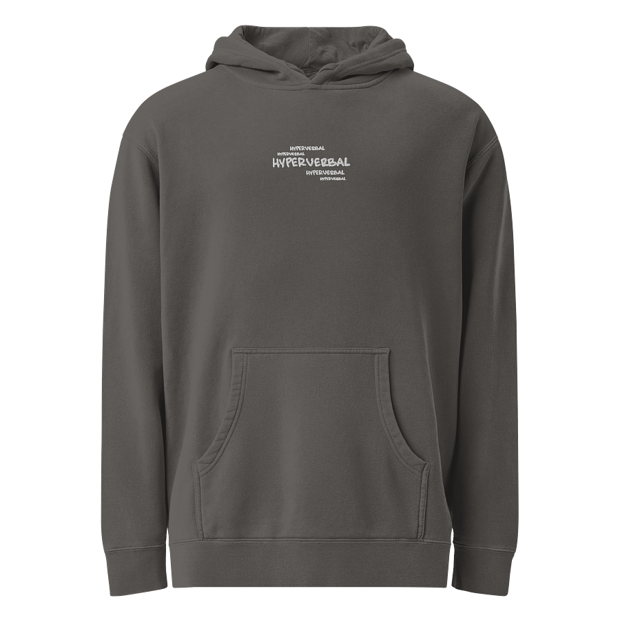 HYPERVERBAL bubble (white) pigment dyed hoodie product image (1)
