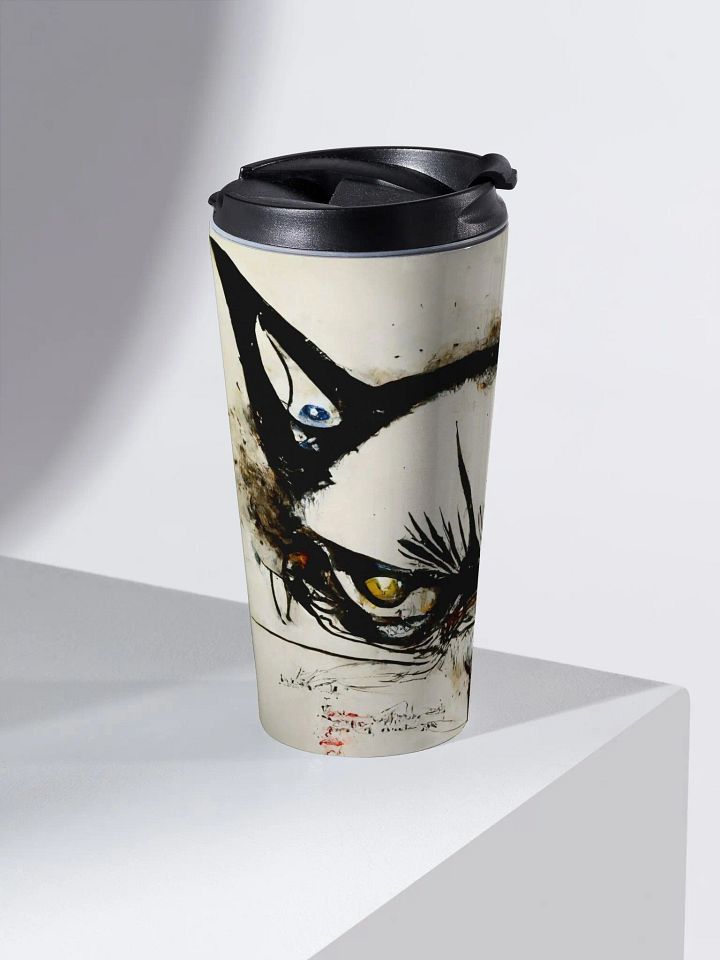 Whiskered Feline Stainless Steel Mug product image (2)