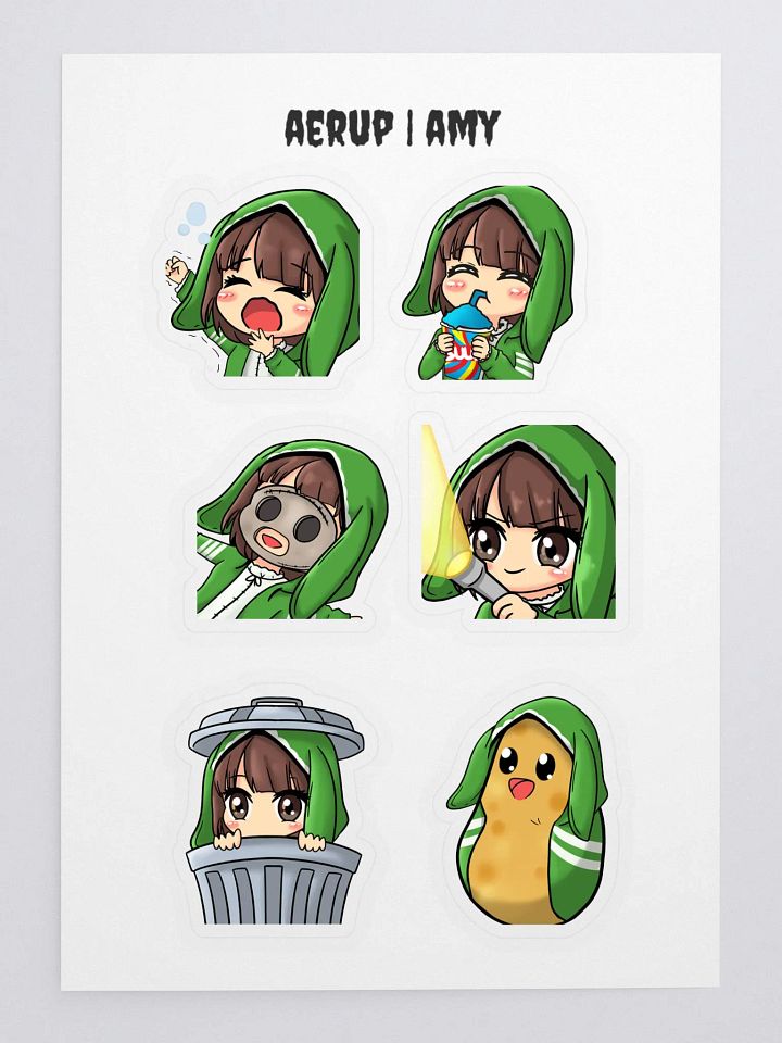 green bunny sticker sheet product image (2)