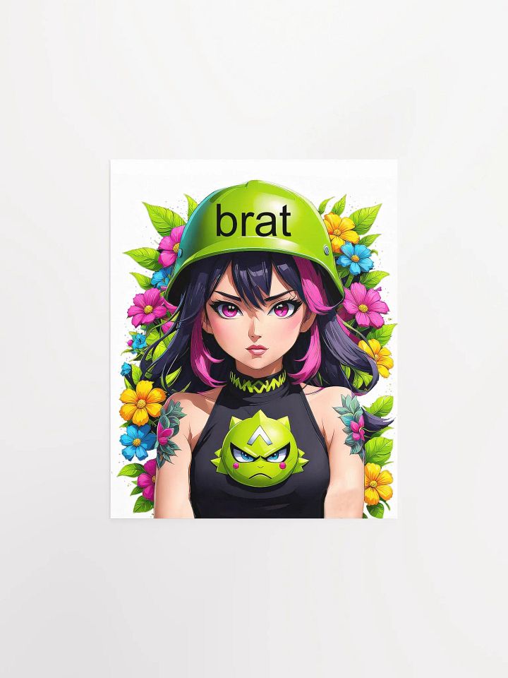 Brat Girl - Poster - White Background - Small and Standard Sizes - 8x10-11x14-12x16-16x20 Inches product image (1)