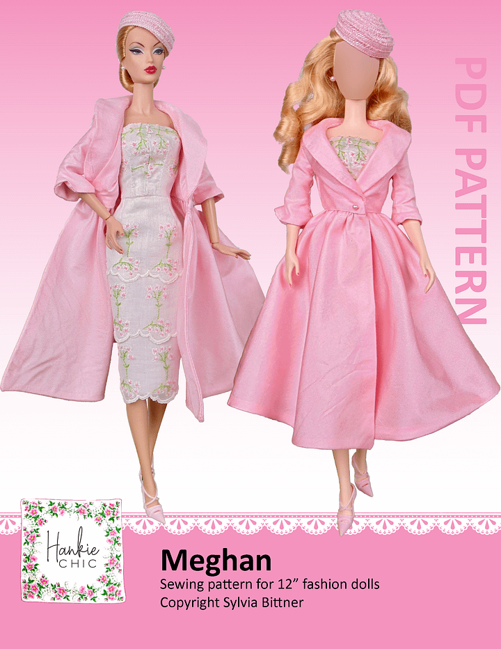 Meghan sewing pattern for 12" fashion dolls product image (1)