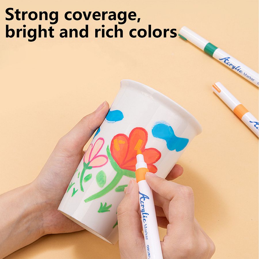 Deli Fine Tip Acrylic Paint Markers Pen product image (6)