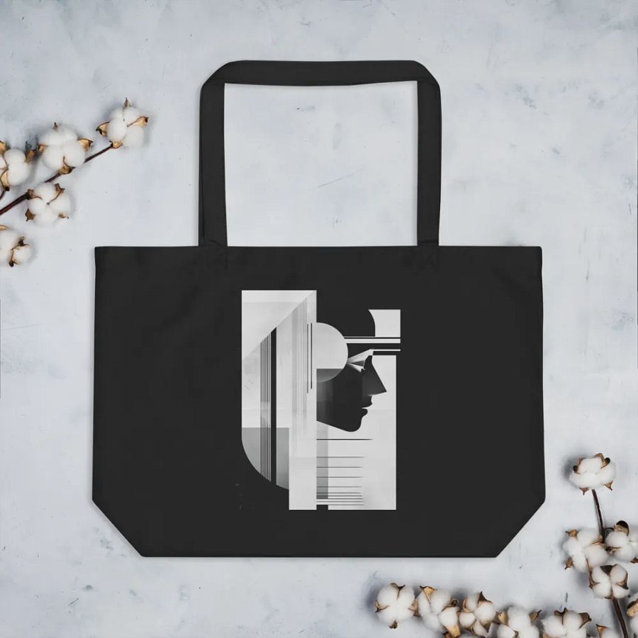 Abstract Persona 006 (Black) (Organic Cotton Tote) product image (3)