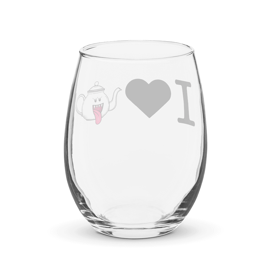 I Love Boo-Tea Stemless Wine Glass product image (2)