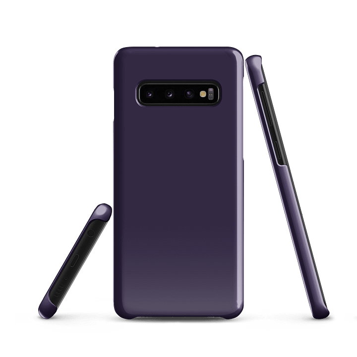 Midnight Violet Black Solid Colour Samsung® Glossy Snap Case product image (2)