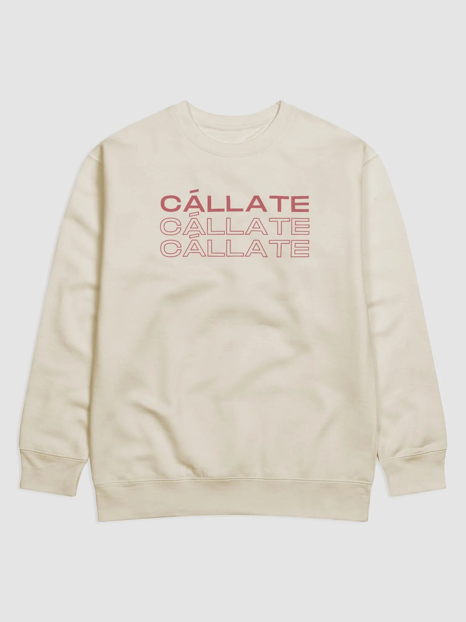 Cállate Crop Premium Crewneck Sweatshirt product image (1)