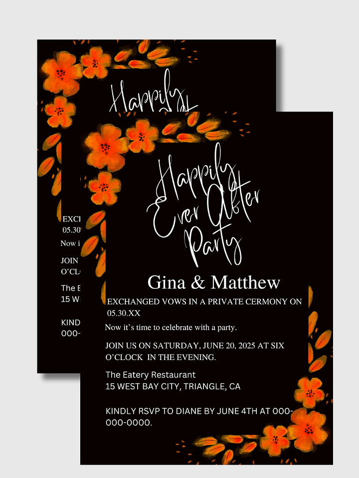 HAPPILY EVER AFTER PARTY (WEDDING INVITATION) product image (1)
