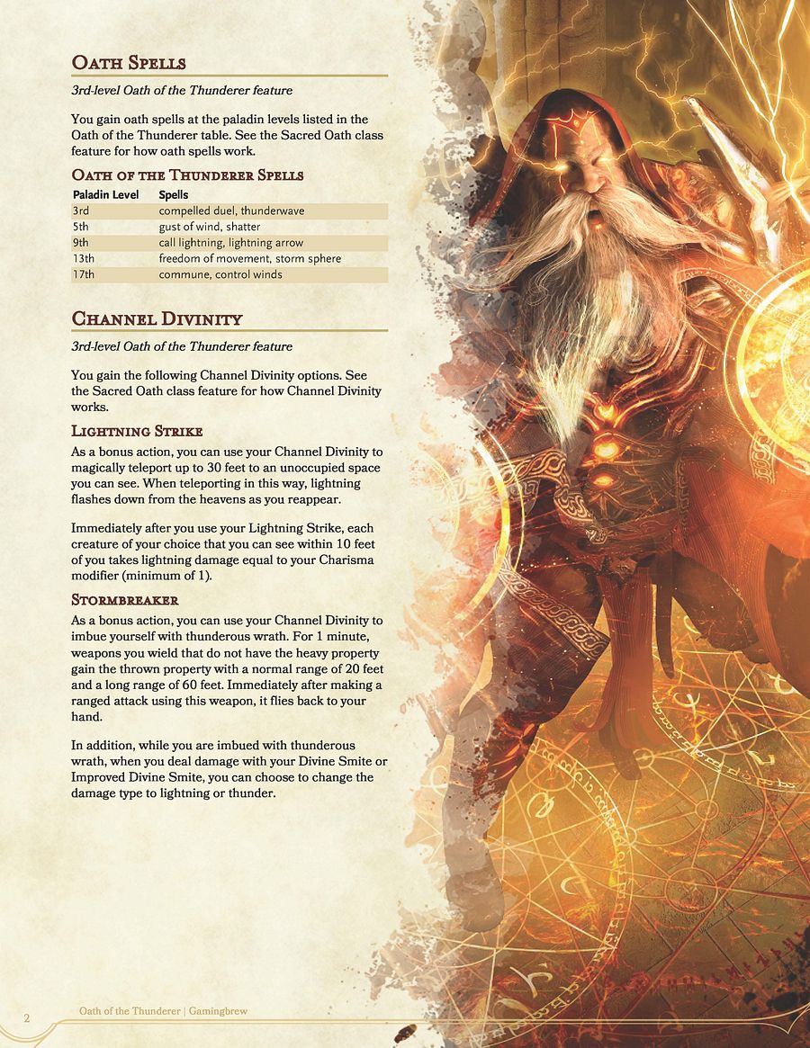 Oath of the Thunderer | 5E Paladin Subclass product image (3)