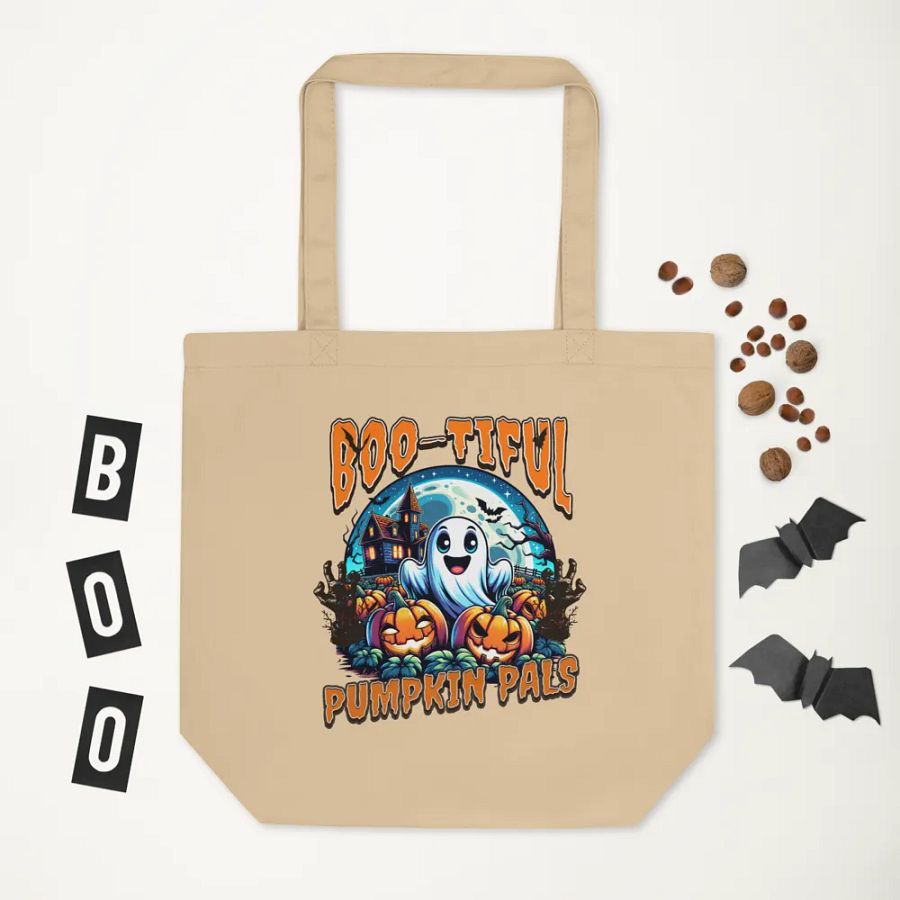 Boo-tiful Pumpkin Pals Organic Tote Bag product image (5)
