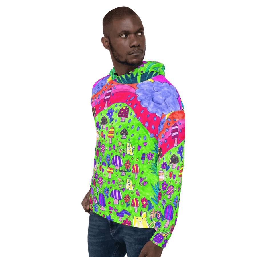Abstract Nature's Doodle Art Unisex All Over Print Hoodie product image (6)
