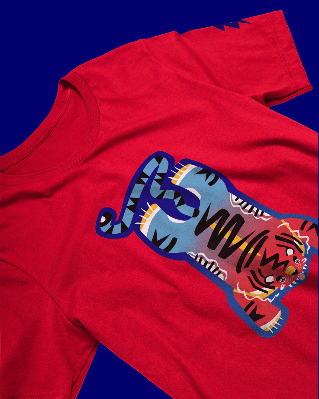 Red and Blue Tiger - T-Shirt product image (1)