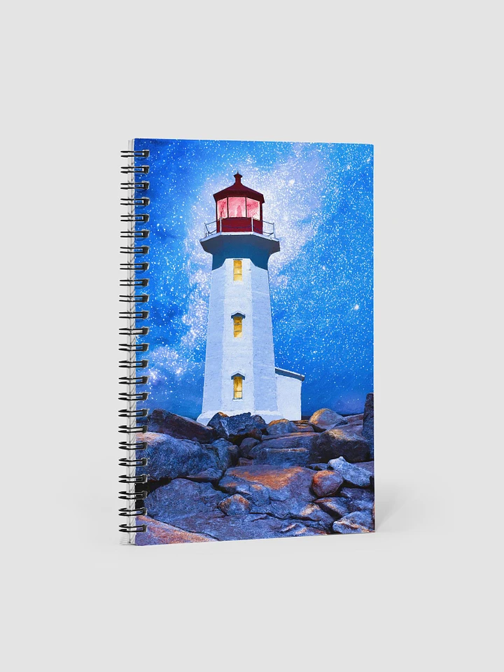 Peggy's Cove Lighthouse By Night - Nova Scotia Spiral Notebook product image (1)
