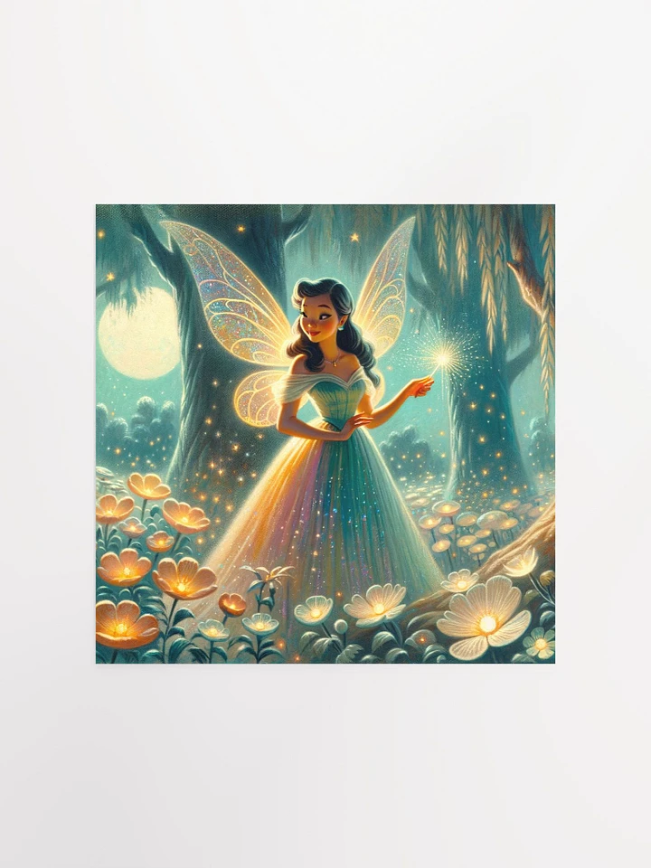 Enchanted Teal Forest Fairy Premium Matte Poster product image (2)