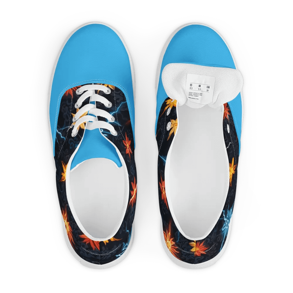 Electric Blooms Lace-Up Canvas Shoes product image (8)