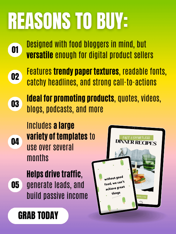 MRR/PLR Baking Pinterest Templates product image (6)