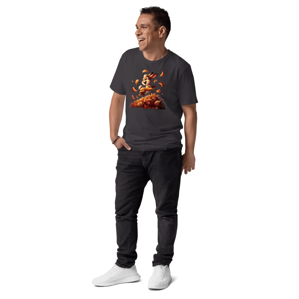Autumn Leaves Bunny Organic Unisex T-Shirt product image (179)