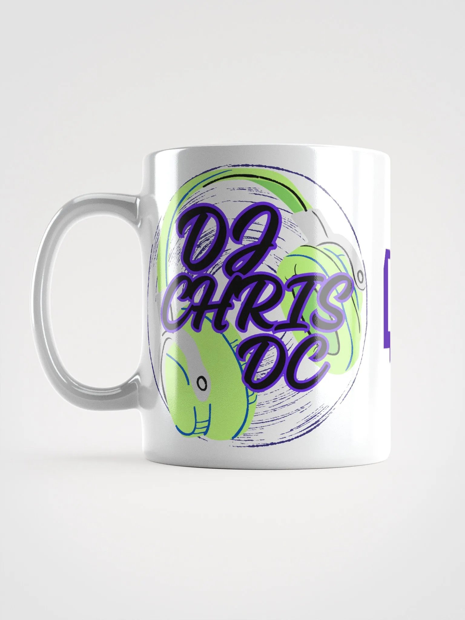 White Mug With Lime Green Graphic product image (6)