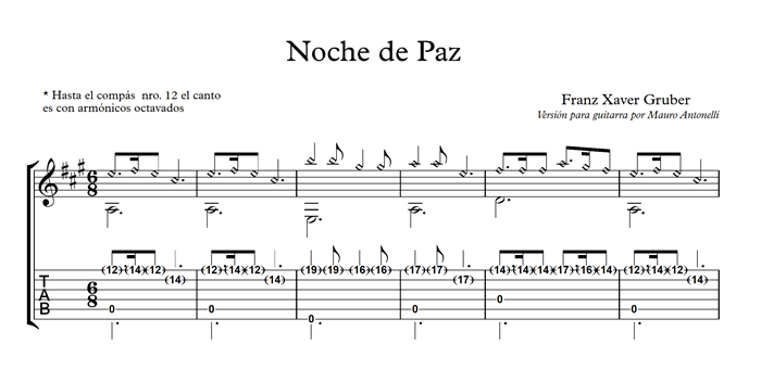 Noche de paz - Partituras + Tabs product image (1)
