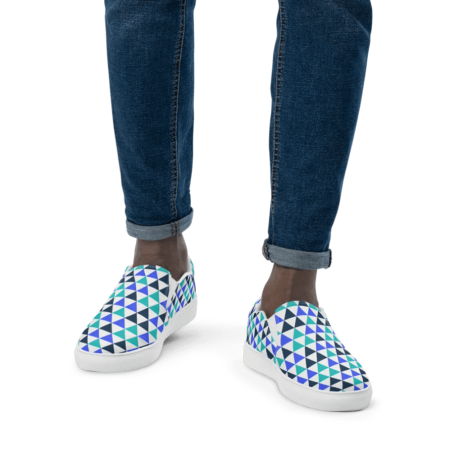 Geometric Triangles Fusion Slip-On Shoes product image (7)