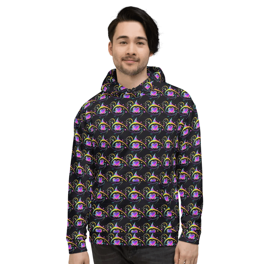Valentines Heart All Over Print Hoodie product image (7)