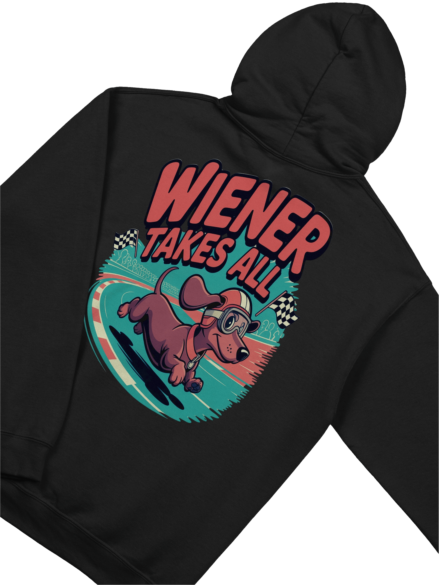 Wiener Takes All Racing Dachshund Hoodie product image (11)