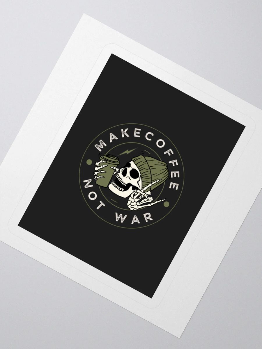 Peaceful Coffee Skeleton Sticker product image (6)
