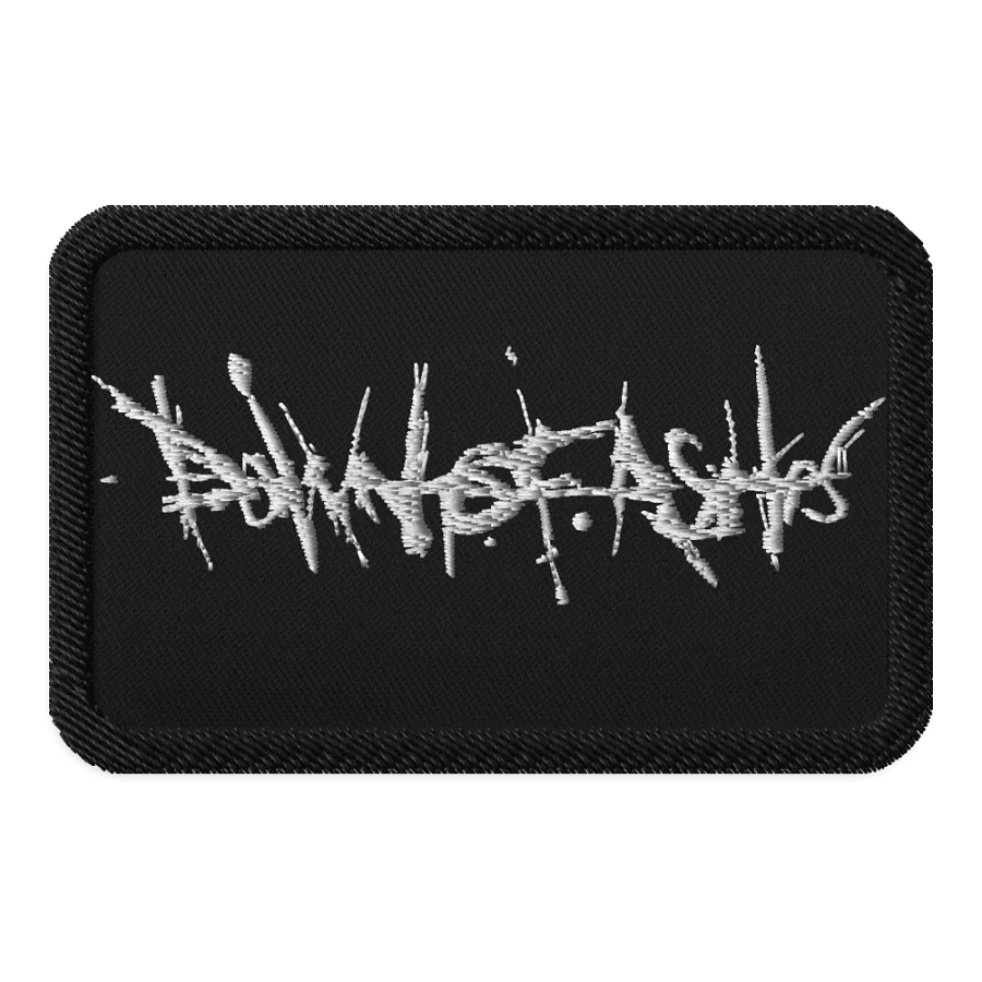White Text Logo Embroidered Patch product image (1)