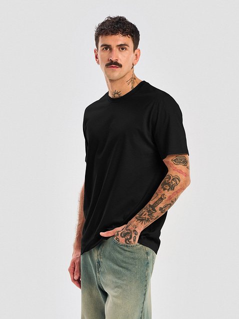 Photo showing Stanley/Stella Unisex Organic Ribbed Neck T-Shirt