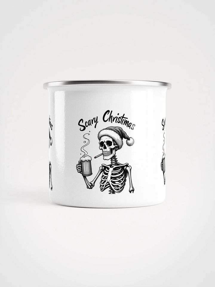 Scary Christmas Skull Enamel Mug product image (2)