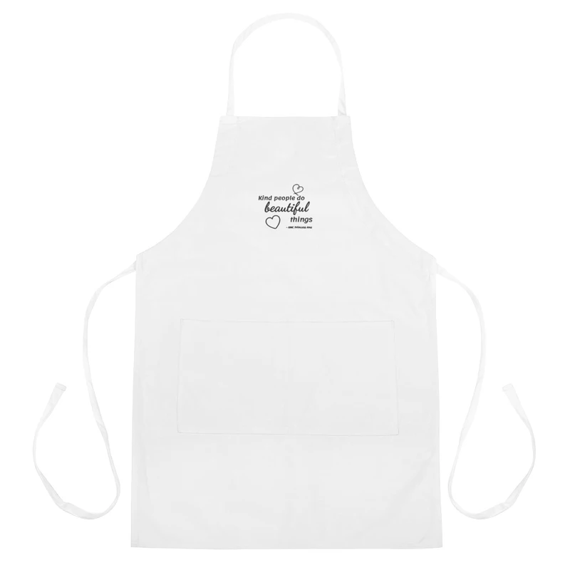 Kind people...APRON - White with black text product image (1)
