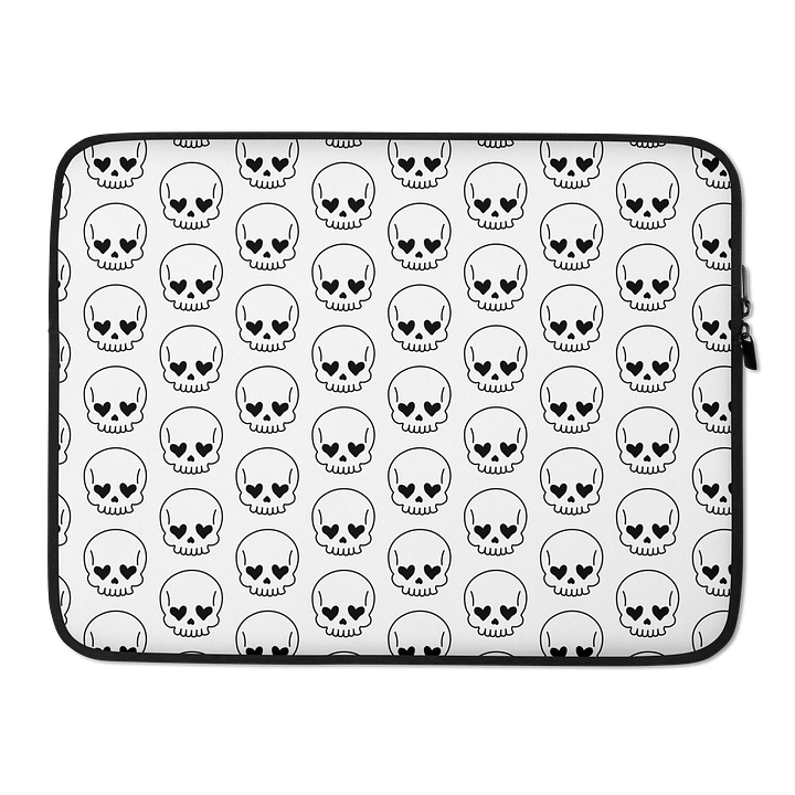 Lovey Skull Laptop Sleeve | Skeleton Merch product image (2)
