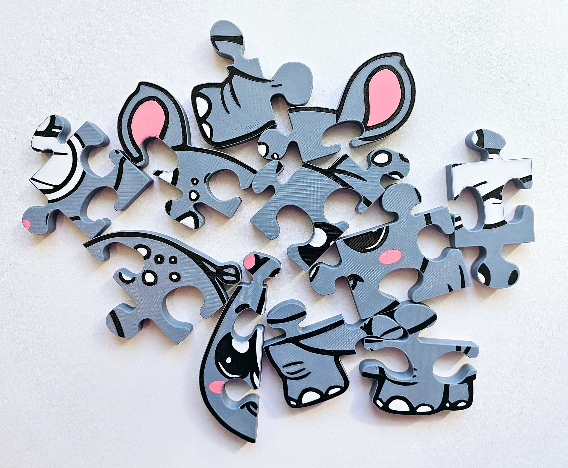 Rhino 3D Printed Jigsaw Puzzle – A Bold Wildlife Challenge! product image (2)