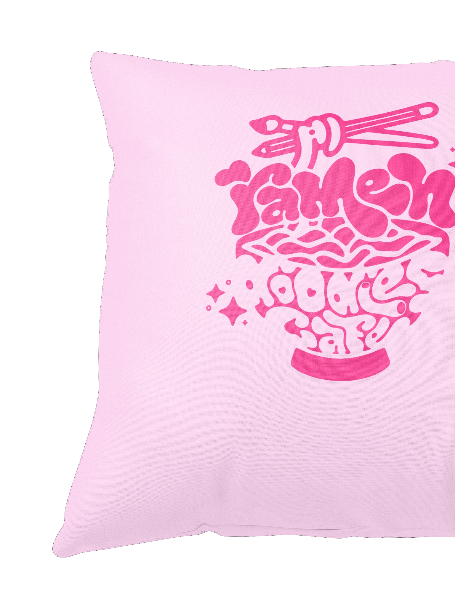 RamenDoodlesCafe Logo Throw Pillow product image (3)