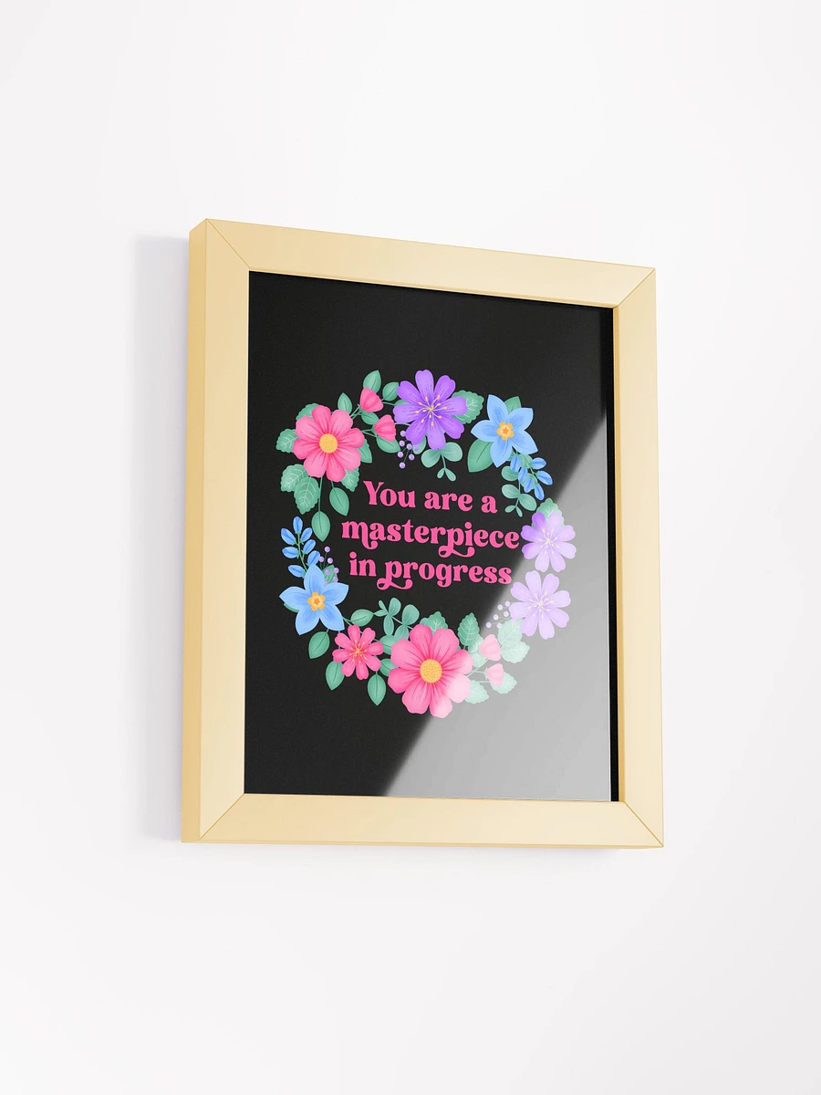 You are a masterpiece in progress - Motivational Wall Art Black product image (2)