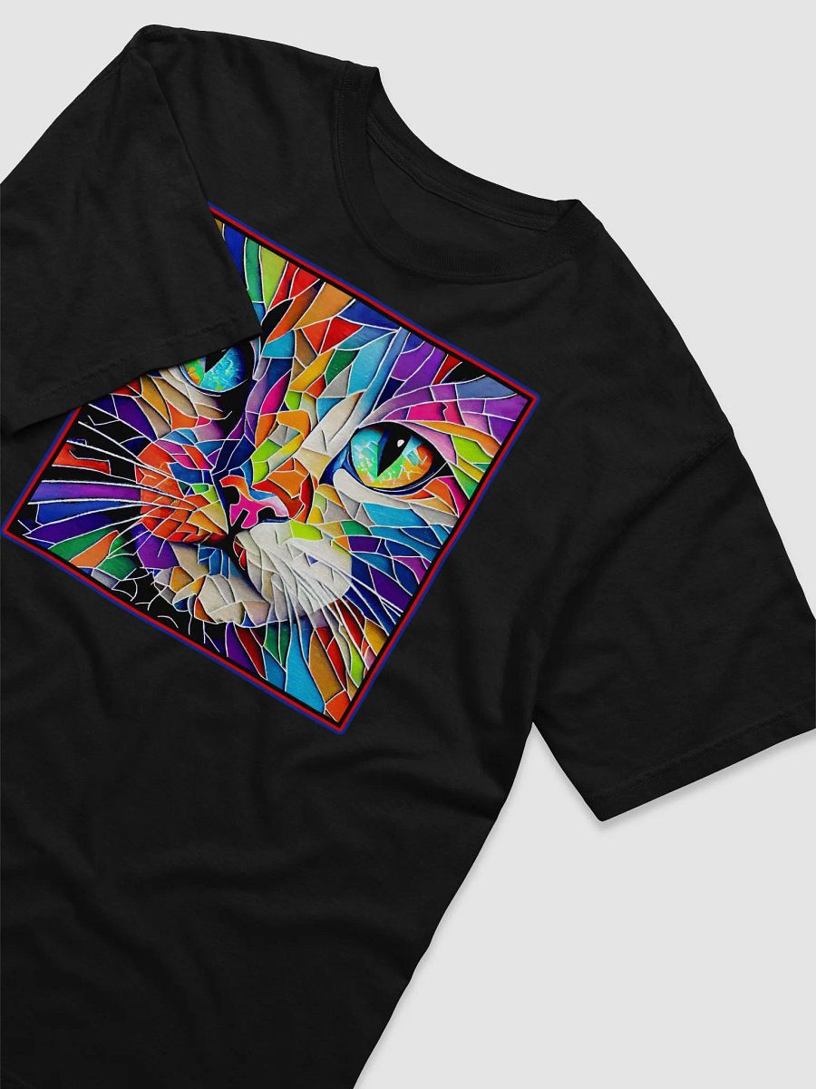 Vibrant Mosaic Style Cat T-Shirt product image (25)