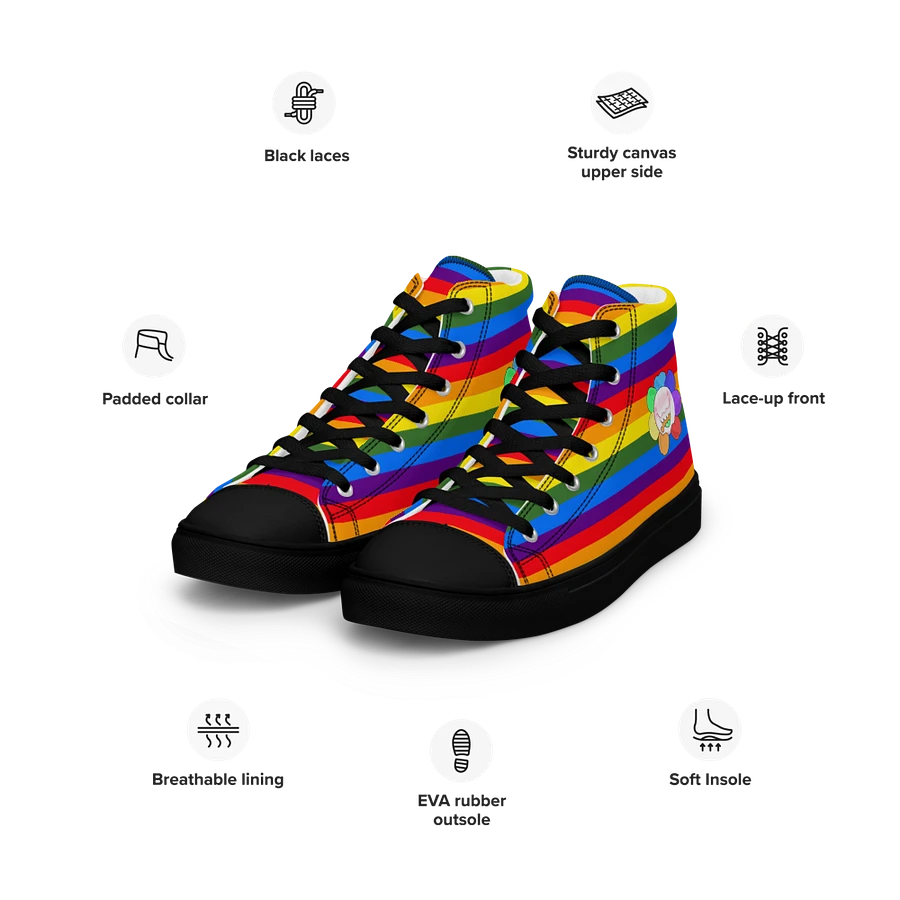 Rainbow and Black Flower Sneakers product image (20)