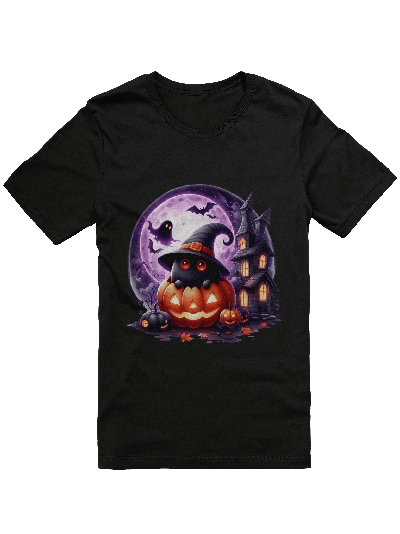 Cute Ghost Mansion Scene T-Shirt product image (1)