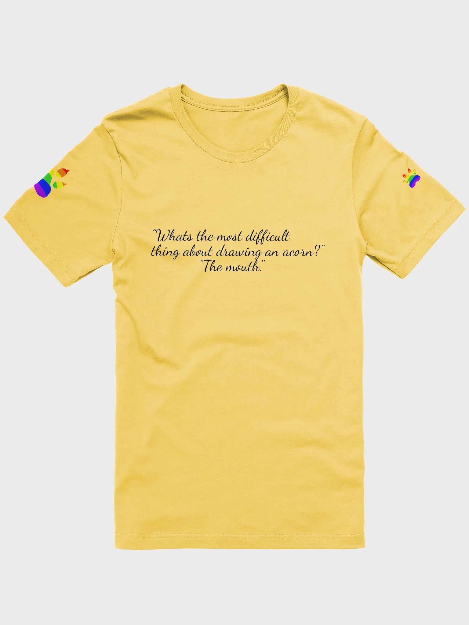 Drawing an acorn T-shirt product image (6)