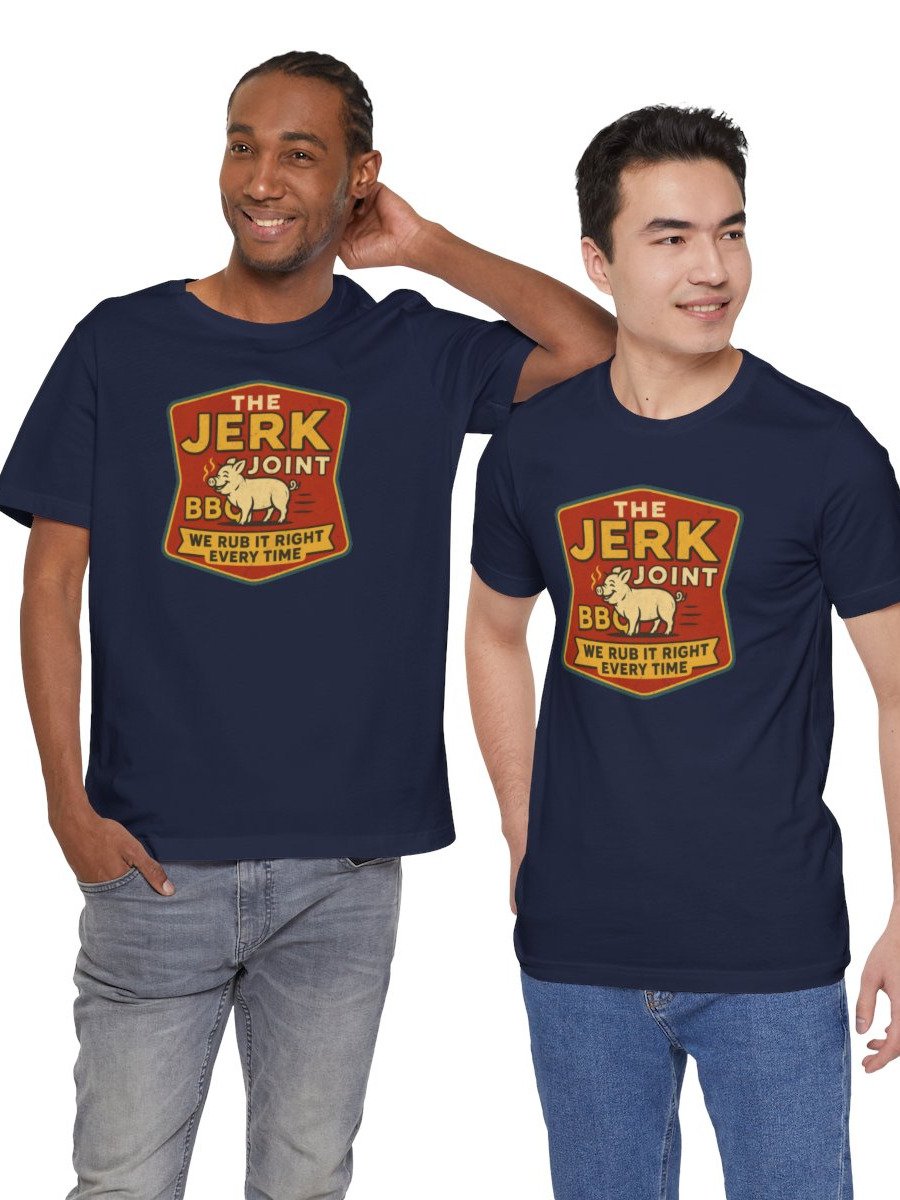 The Jerk Joint BBQ T-Shirt – Funny Retro BBQ Parody Shirt We Rub It Right Every Time product image (66)