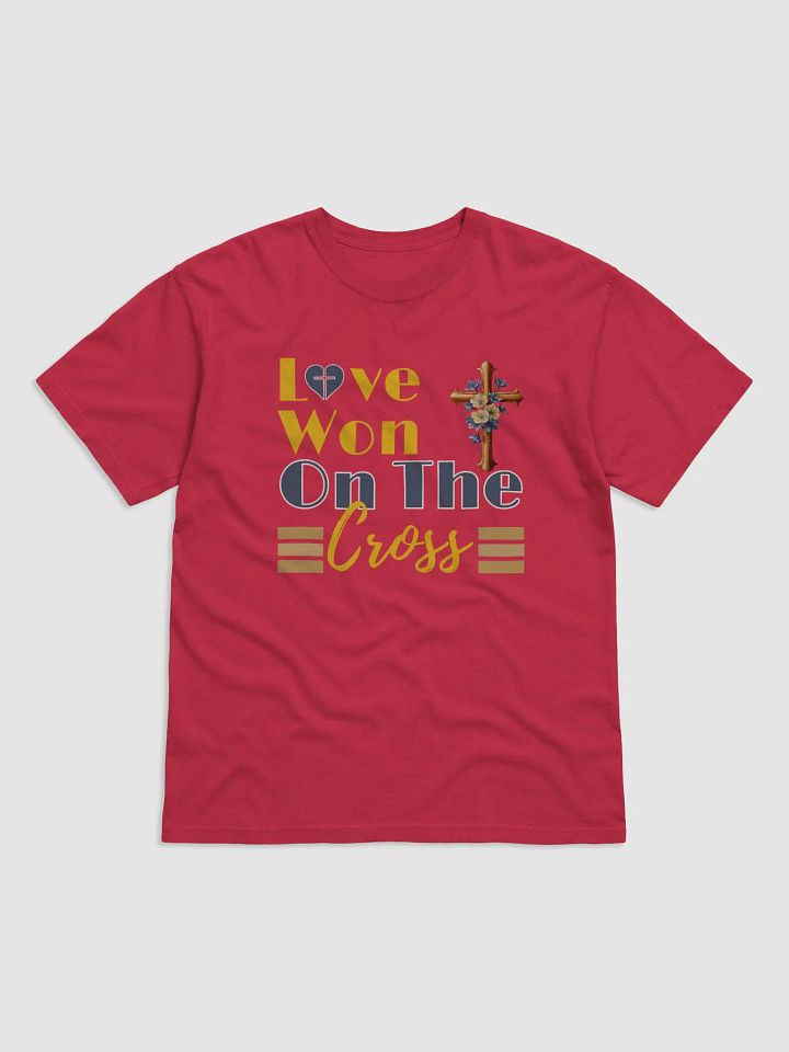 Love Won On The Cross, Christian Comfort Colors T-shirt product image (2)