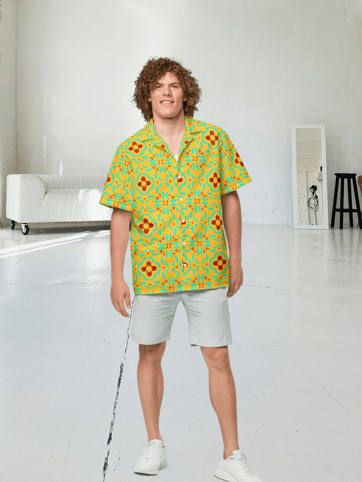 New Mexico Zia Feather Hawaiian Shirt product image (2)