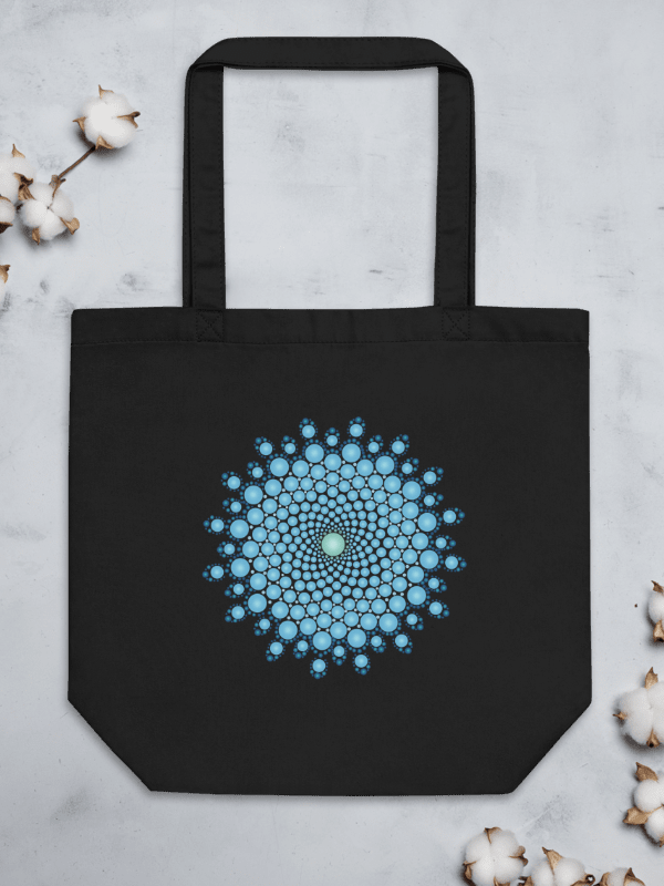 Blue Dot Mandala Eco-Friendly Organic Tote Bag product image (2)