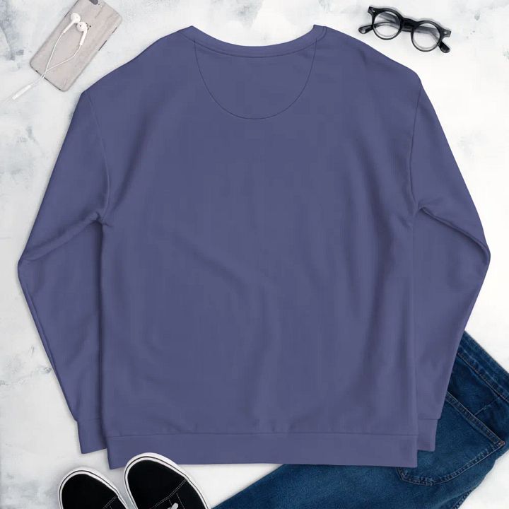 Plain Dark Purple Soft Summer Unisex Recycled Polyester Heavyweight Premium Sweatshirt by Treasure Pie product image (2)