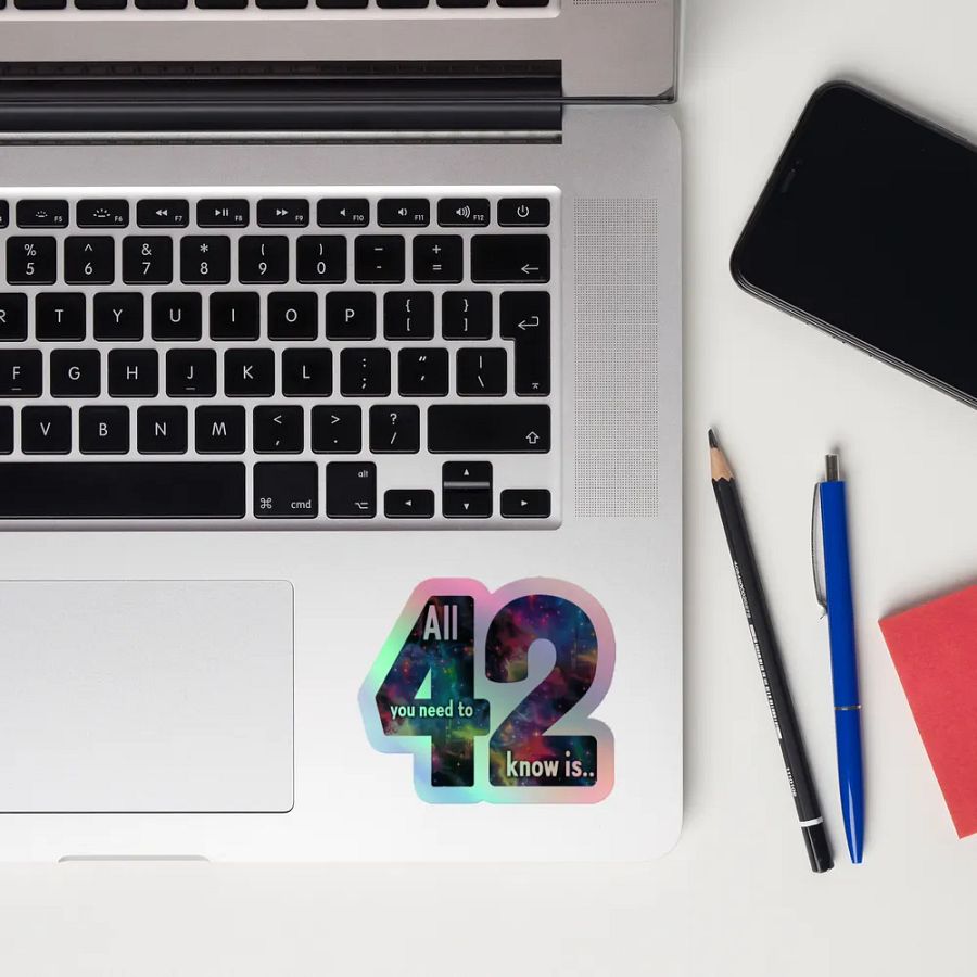 42 - All You Need to Know Holographic Sticker product image (12)