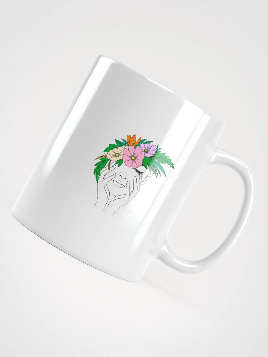 Flower Crown Music Festival Girl White Glossy Mug product image (10)