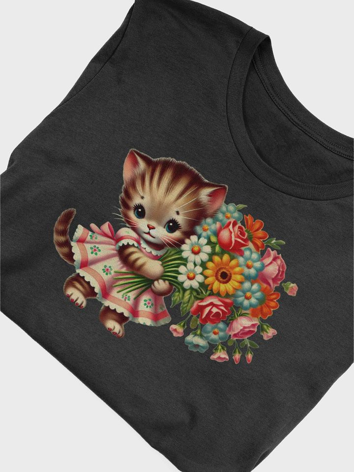 Adorable Kitten Flower Bouquet Supersoft T-Shirt product image (1)