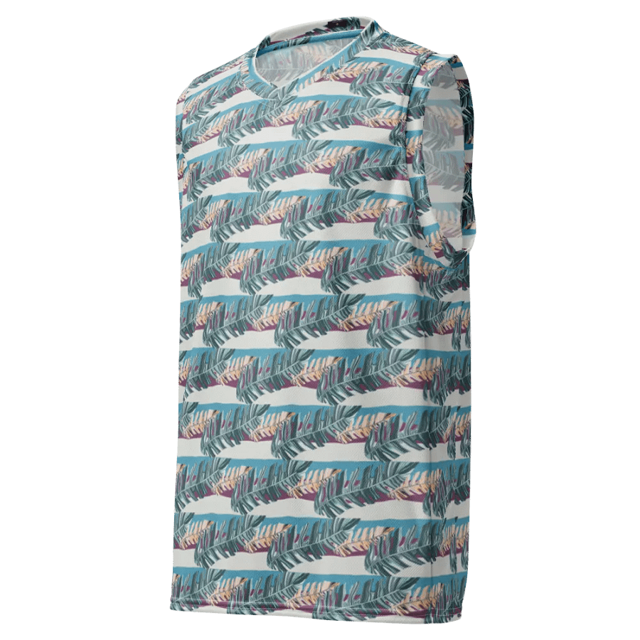 Tropical Stripes | Recycled Unisex Basketball Jersey product image (6)