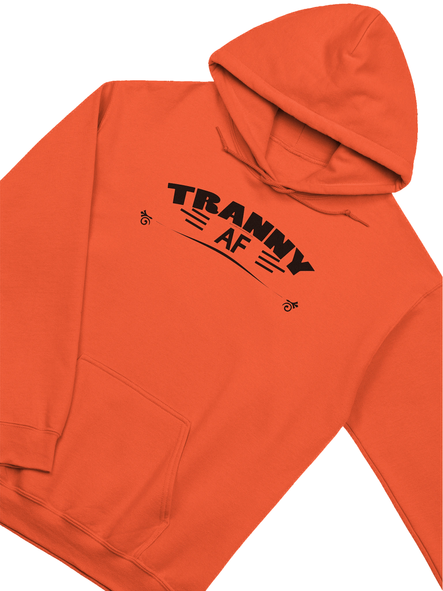 [Buck Angel Shop] Tranny AF - Unisex Pullover Hoodie [black lettering] product image (11)